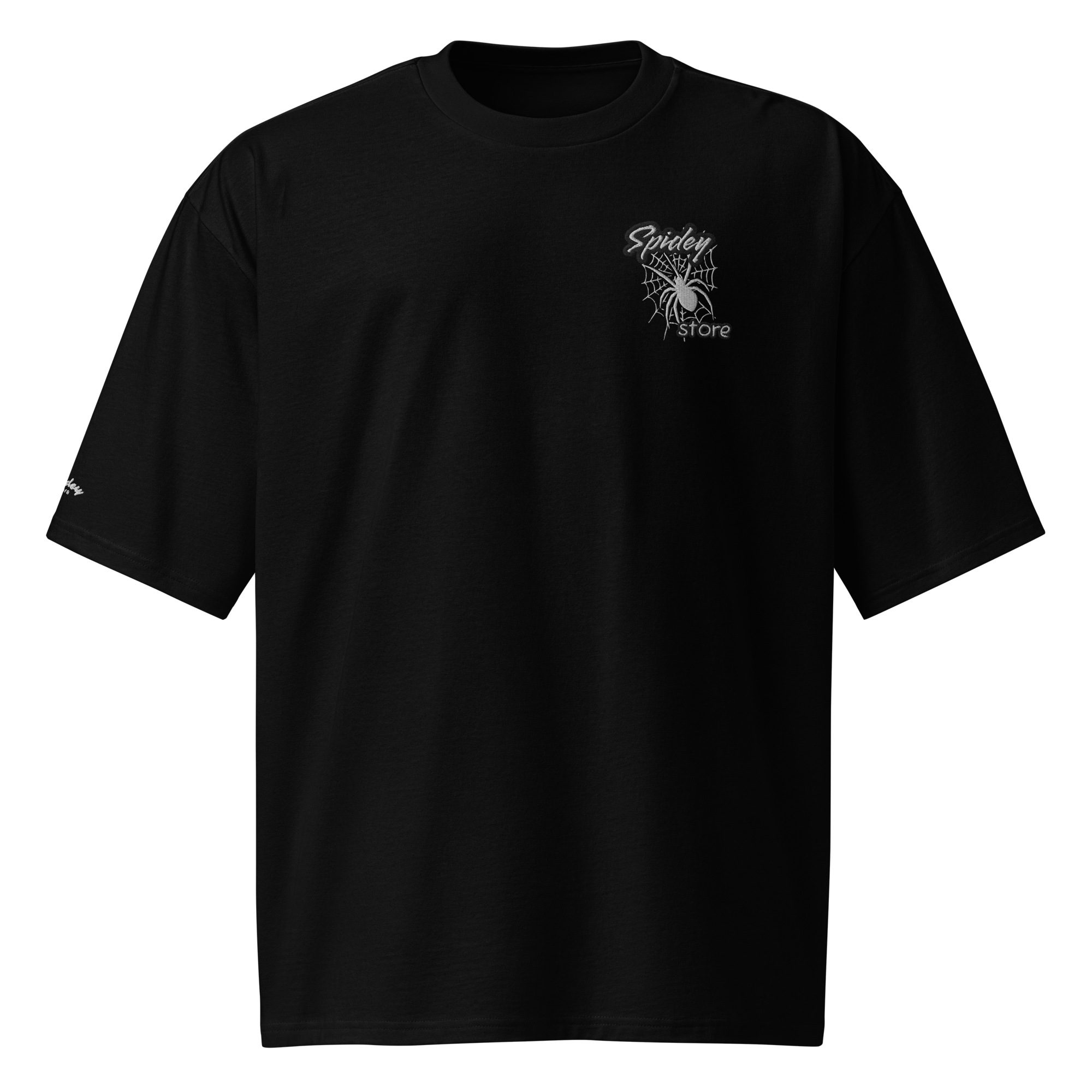 T-shirt Spidey black brodé