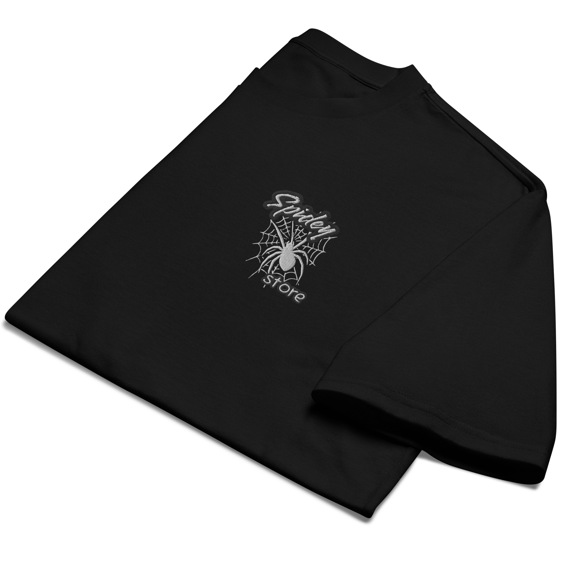 T-shirt Spidey black brodé